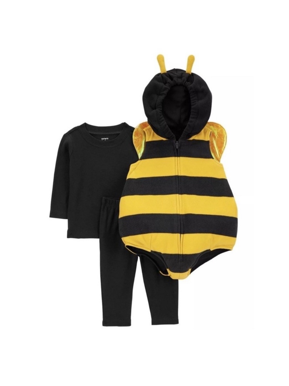 Carter's Baby Bee Costume Set - Black & Yellow 3-6 months - Picture 2 of 6